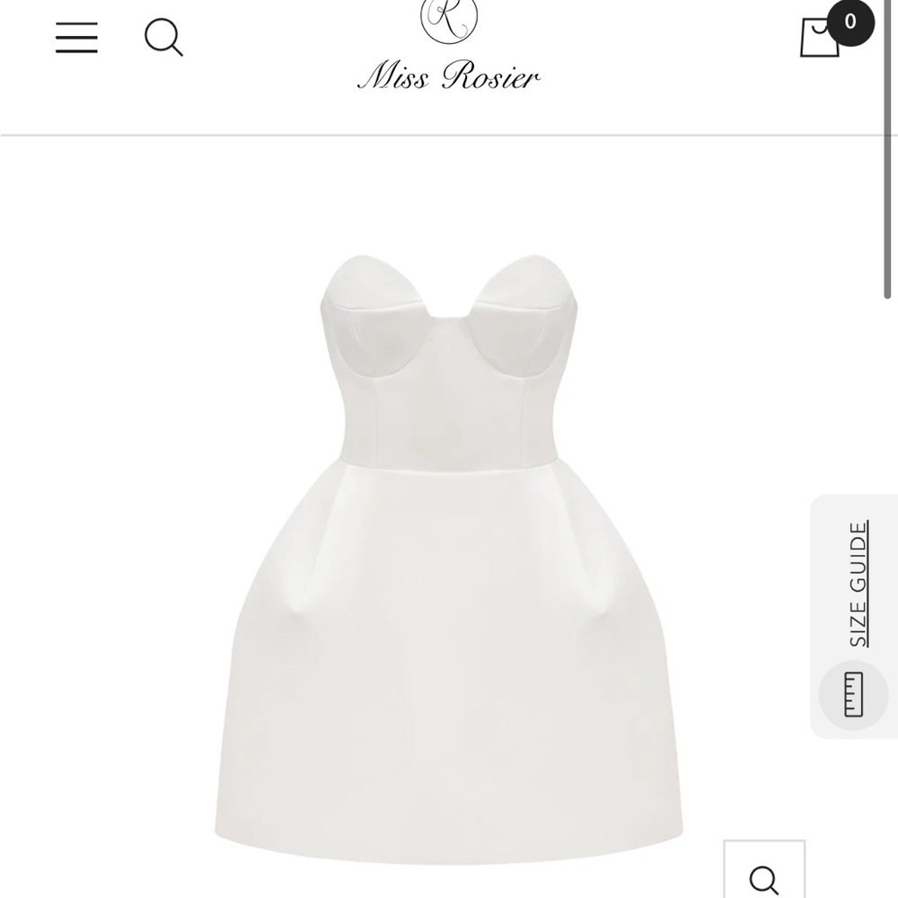 Miss Rosier Bridal Laure White Mini Dress